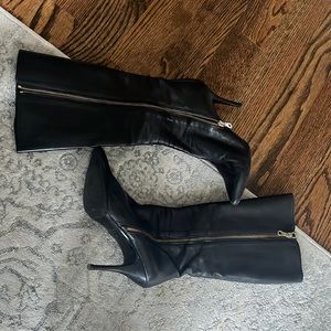 Italian leather stiletto boots